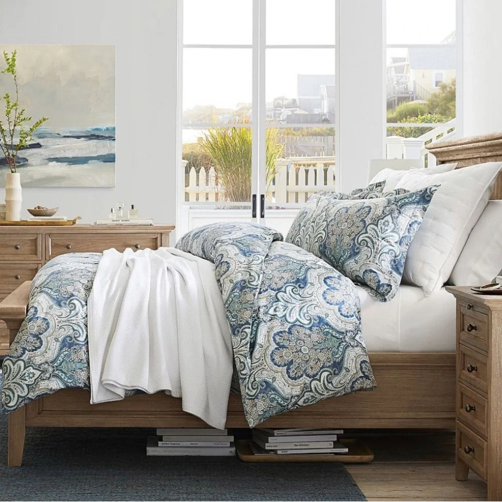 Pottery Barn Jordana Paisley Cotton Percale Duvet Cover